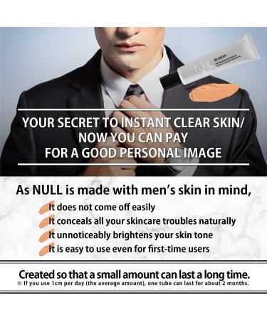 NULL Matte Finish Men's BB Cream & Concealer SPF30 PA++ - 0.7oz (Ochre) | Made in Japan - Buy Online on GoSupps.com