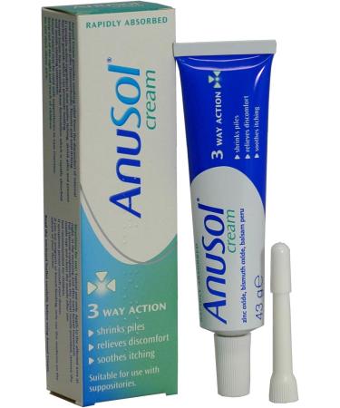 Anusol Hemorrhoids Piles Treatment - 12 Suppositories + 43g Cream - Buy Online on GoSupps.com