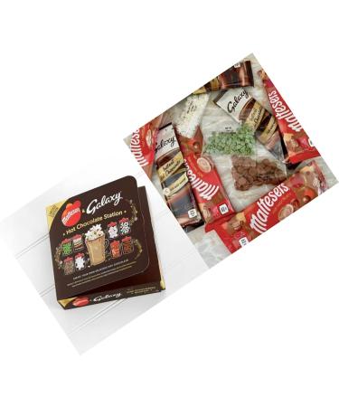 Maltesers & Galaxy Hot Chocolate Station Gift Set - Bulk Sachets with 6 Toppings | Perfect Christmas Gift for Men - Buy Online on GoSupps.com