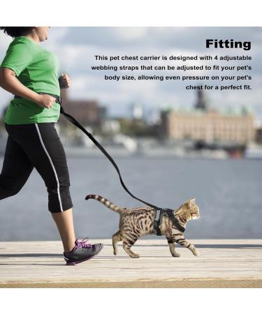 Adjustable Reflective Black XL Cat Harness and Leash Set - Escape Proof Vest for Cats and Dogs - Buy Online on GoSupps.com