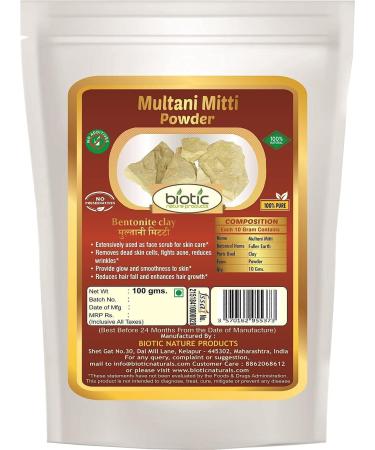 NIGHT Multani Mitti Powder Fullers EarthCalcium Bentonite Clay 100g