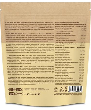 226ERS Vegan Protein | Vegan Protein | Pea Rice & Hemp Vegetable Protein | Gluten Free & Lactose Free Protein Powder Vanilla - 700g - Buy Online on GoSupps.com