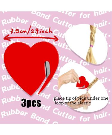 3pcs Rubber Band Cutter & 1000pcs Clear Hair Elastics Set - Pain-Free Ponytail Remover and Disposable Bands for Girls | B1jounie YA - Buy Online on GoSupps.com