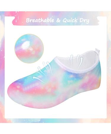 Kids Quick Dry Aqua Socks for Beach & Pool | Non-Slip Toddler Water Shoes 7-8 Gradient Dream - Buy Online on GoSupps.com