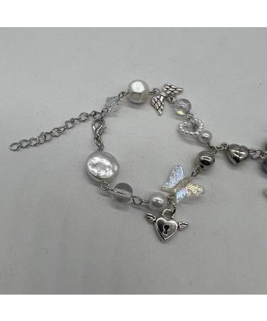 Oralgos Elegant Butterfly Bead Bracelets for Couples - Adjustable Charm Bangles with Star & Heart | Perfect Friendship Gift - Buy Online on GoSupps.com