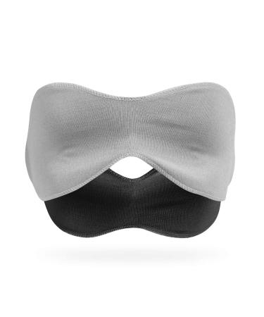 Marie Ernst Eye Mask Sleep Accessories Comfortable Soft Travel Blindfold for Men and Women That Delivers A Tranquil Fully Restful Better Nights Sleep Large Grey Grey Large