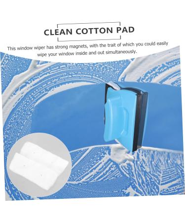 30 Pcs Glass Wiper Accessory Bag Magnet Glass Wipe Magnetic Window Cleaner Strip Double Sided Window Cleaner Refill Window Cleaner Rubber Strip Double Layer Cotton Felt White White 10.5X4CM - Buy Online on GoSupps.com