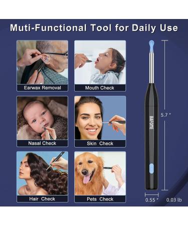 BAFOME Ear Wax Removal Kit with 6 Ear Picks and 1920P Camera - Ear Cleaning Tool for iPhone, iPad, Android - Wax Remover with Light - Buy Online on GoSupps.com