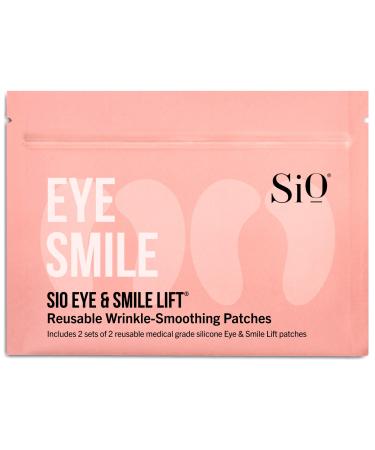 SiO Beauty Eye and Smile Lift Anti-Wrinkle Patches 4 Week Supply - Overnight Under Eye Mask Pads For Dark Circles - Silicone Skin Treatment For Wrinkles Beige