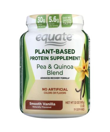 Naisian Equate New Plant-Based Protein Supplement Smooth Vanilla 2 Lbs