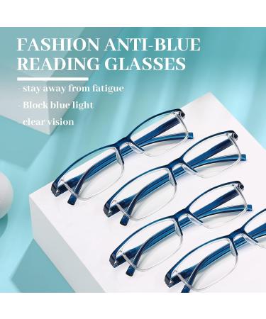 LUFF 4Pcs Anti-Blue Ray Reading Glasses | Portable Ultralight 2.5X Readers for International Shipping - Buy Online on GoSupps.com