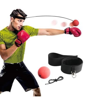 Gdaytao Boxing Reflex Ball Set, Reflex Ball on String with Headband, Reflex Punching Fight Ball with Rubber Ball 80g, Great for Improving Reaction Hand-Eye Coordination, Perfect Boxing Gifts Idea