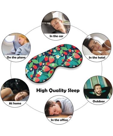 Shop Bright Strawberries & Berries Sleep Mask for Women | Adjustable Eye Shades with Elastic Strap - Perfect for Restful Sleep - Buy Online on GoSupps.com