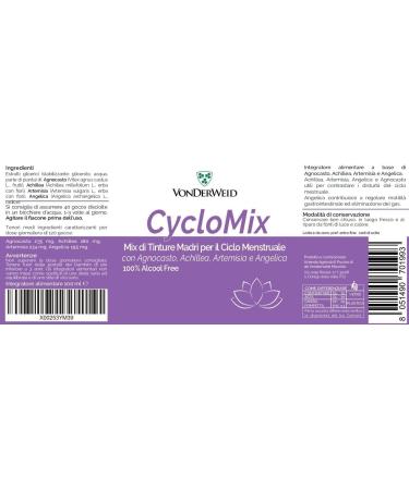 Vonderweid - CicloMix | Calendula Mother Tincture Blend + Yarrow + Artemisia + Angelica | Natural Menstrual Cycle Supplement | Ultrasonic Total Extract | Alcohol Free | 100ml - Buy Online on GoSupps.com