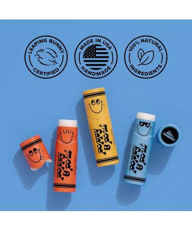 Poppy & Pout Kids Jumbo Lip Balm | All Natural Lip Balms & Moisturizers | Hydrates with Beeswax Vitamin E Organic Coconut Oil | Cruelty-Free | Lip Balm in Recyclable Cardboard Tube (Banana Fanna) - Buy Online on GoSupps.com