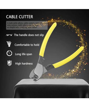 Cable Cutter Cable Cutting Pliers 6 Inch Chrome Vanadium Steel Cable Wire Cutter Electric Wire Cutter Hand Cutting Tool 6 "Cable Clamp Crimping Pliers Crimp Plier - Buy Online on GoSupps.com