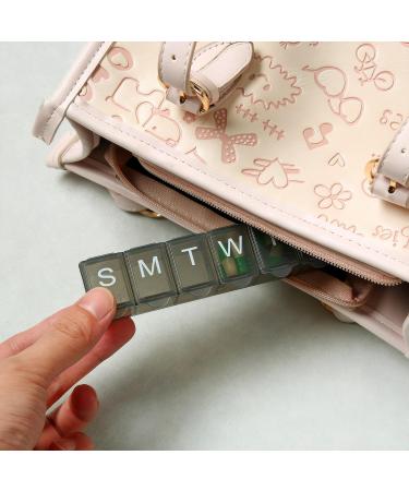 4 Pack Weekly Pill Organizer - Travel Daily Medicine Box for Vitamins & Supplements | 7-Day Pill Case in 4 Colors - Buy Online on GoSupps.com