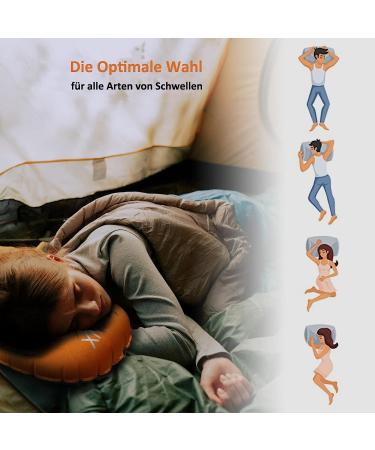 AllynX Ultralight Inflatable Camping Pillow - Dynamic Orange | Perfect for Camp and Backpacking - Buy Online on GoSupps.com