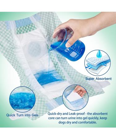 PET Soft Disposable Diapers for Dogs & Cats - 24 Adjustable Tall-Sucking Cat & Dog Diapers - Perfect for Bitches (Size M) - Buy Online on GoSupps.com