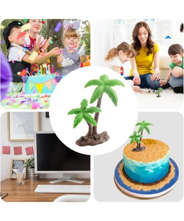 Palm Tree Decorations Tropical Coconut Palm Tree Model Mini Palm Leaves Building Model Tree Cake Topper Architecture Tree Artificial Coconut Palm Tree (A) - Buy Online on GoSupps.com