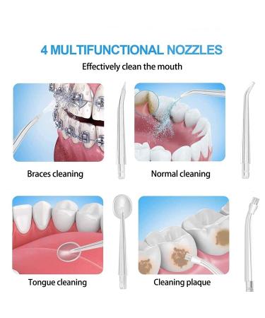 IHealthia Rechargeable Water Flosser Teeth Cleaner - Portable Cordless Dental Oral Irrigator | 3 Modes, 4 Nozzles | Waterproof for Home & Travel - Matte Black - Buy Online on GoSupps.com