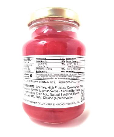 Dell's Maraschino Cherries Without Stems, 12oz (2 Pack) - Premium Quality - Buy Online on GoSupps.com