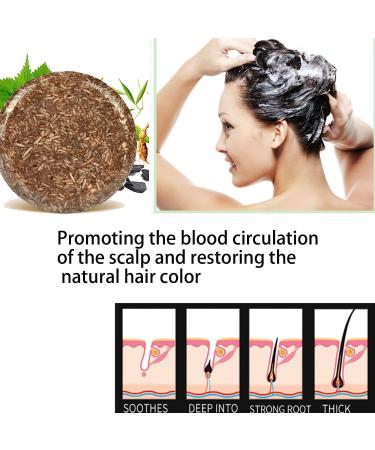  PHFTRCEW 3Pcs Earth Toner Darkening Shampoo Bar Earth Toner Hair Darkening Shampoo Bar Mane Gray Reverse for Gray Hair Unisex - Buy Online on GoSupps.com