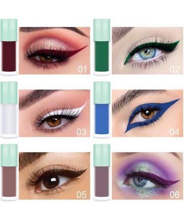 Eyeliner Liquid Set of Liquid Eyeliner Long Lasting Waterproof Colorful Sparkling Makeup Professional Eye Shadow for Festival and Girls' Eyes Frifer B - Buy Online on GoSupps.com
