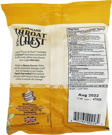Jakemans Honey and Lemon Throat & Chest Lozenges - Soothing Cough Drops for Sore Throat Relief | 30 Liquid Drop Shape Lozenges - International Shipping - Buy Online on GoSupps.com