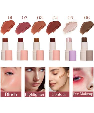 LXZJJM Matte Blush Stick with Dewy Finish - Long-Lasting Easy Application for Contouring and Highlighting - Perfect for Fair Beginners (04 6.8 g (0.239 oz)) 04 6.8 g (Pack of 1) - Buy Online on GoSupps.com