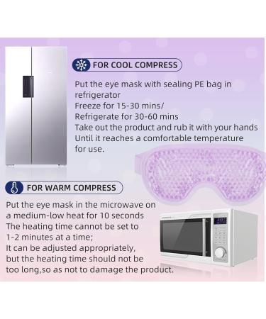 WOVTE Cooling Eye Mask Reusable Hot or Cold Therapy Gel Bead Eye Mask with Soft Plush Backing and Adjustable Strap for Puffy Eyes Dry Eyes Dark Circles Headache (Purple2) - Buy Online on GoSupps.com