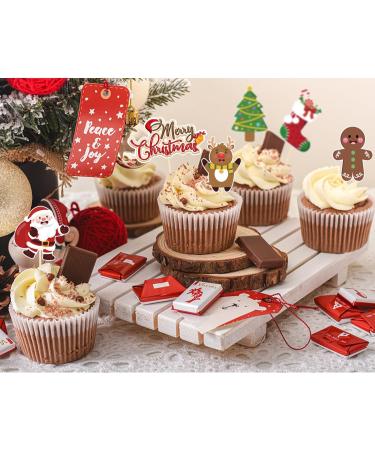 24 x Christmas Cupcake Toppers Merry Christmas Cake Topper Christmas Cake Decoration for Christmas Party Decoration Dessert Cake Christmas Party (Santa Claus) - Buy Online on GoSupps.com