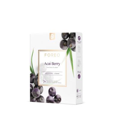 Foreo Acai Berry Sheet Mask 3-Pack | Hydrating Antioxidant Formula | Vegan & UFO Device Compatible - Buy Online on GoSupps.com