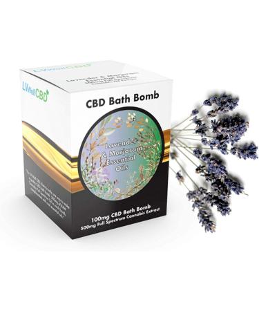CBD Bath Bombs - LVWell CBD - CBD Bath Bombs with Essential Oils + 500mg Extract - New SCENTS! (Lavender & Marjoram) - Buy Online on GoSupps.com
