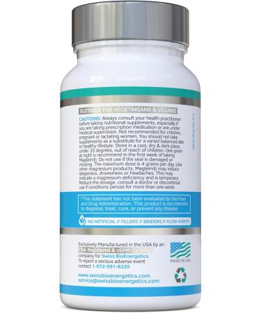 Magnesium L-Threonate Complex 7-in-1 with 1000mg of Magtein Plus Magnesium as Bisglycinate Taurate Citrate Gluconate Malate & Lactate - Supports Sleep - Vegan US Made and No Artificial Nasties - Buy Online on GoSupps.com