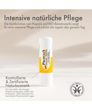 Propolis PUR Lip Care - Natural Lipstick for Dry and Inflamed Lips - Certified Controlled Natural Cosmetics - Buy Online on GoSupps.com