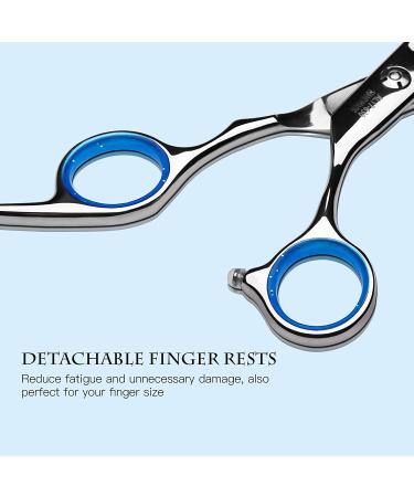 ULG Professional Hair Cutting Scissors Thinning Shears Kit - 6.5 inch Japanese Stainless Steel Salon Razor Edge Scissor for Barber Hairdressing Texturizing - Buy Online on GoSupps.com