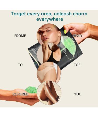 Lifestance 450g Aloe Green Wax Pearls with 10 Wooden Spatulas - Brazilian Waxing for Face Body Legs & Arms - Premium Hair Removal - Buy Online on GoSupps.com