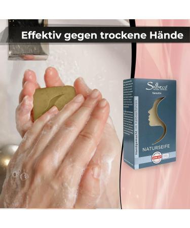 Skineco Natural Soap Sensitive | Sustainable Goat's Milk Soap | Solid Shower Gel | Piece of Soap for Dry Sensitive Skin | Body Soap | Hand Soap | - Buy Online on GoSupps.com