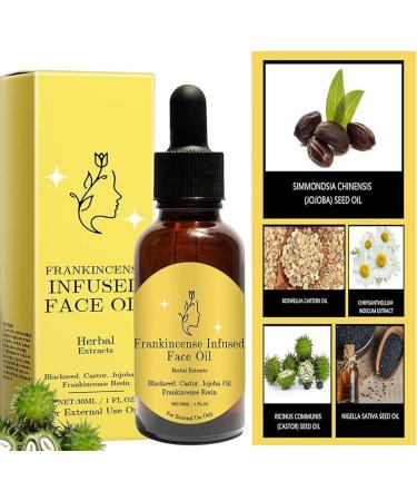 Frankincense Resin Oil For Face Frankincense Resin Infused Oil For Face 30 ML Frankincense Oil Essential Organic Black Seed Castor & Jojoba Oils Cold Pressed Serum Hydrates Skin(1pcs) - Buy Online on GoSupps.com
