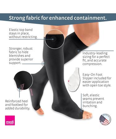 Buy Mediven Plus Knee High Compression Socks for Men & Women | 20-30 mmHg | Open Toe Silicone Top Band | Opaque Leg Support - IV Standard Beige - Buy Online on GoSupps.com