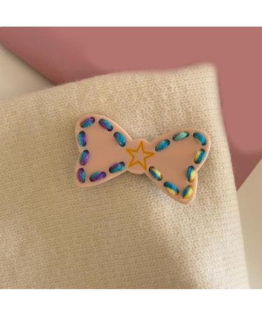 Cute Barrettes Clip Sweet Mini Braided Bow Colorful Hairpin Y2K Girls Harajuku 2000s Hairpin Women Girls Hair Clips For Thick Hair - Buy Online on GoSupps.com