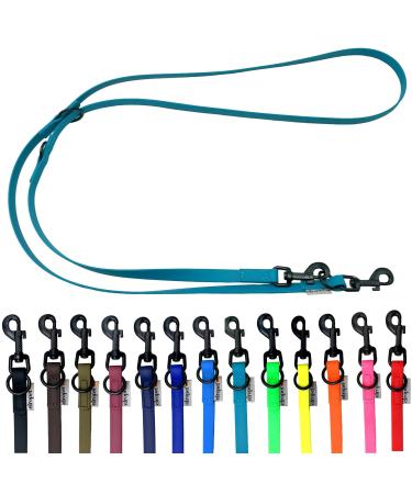 Biothane Dogeline Black Hook adjustable for small dogs / large dogs 2m / 2.40m / 2.80m / 3.50m / 5m (petrol 2m x 13mm) 2m x 13mm petrol