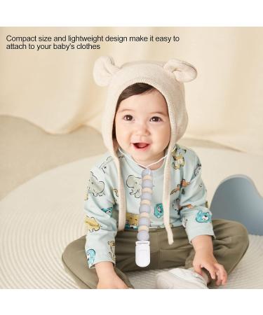 Pink Silicone Pacifier Strap Leash Clip | Reduce Teething Pain & Stabilize Mood | Mother's Day Gift - Buy Online on GoSupps.com