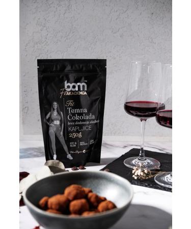 BAM Dark Chocolate Drops No Added Sugar Cookies Melting Chips Homemade and Professional Baking 250 Grams - Buy Online on GoSupps.com