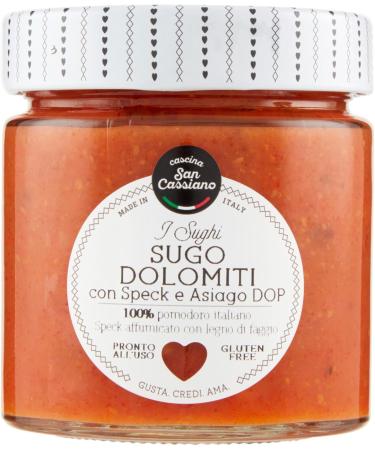  Italian Gourmet E.R. Cascina San Cassiano Dolomiti Bacon & Asiago DOP Sauces 190g + Italian Gourmet Peeled Tomatoes 400g - Buy Online on GoSupps.com