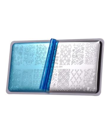 Christmas Nail Art Stamping Plates - Snowflakes Snowman Santa Image Templates Kit - Buy Online on GoSupps.com