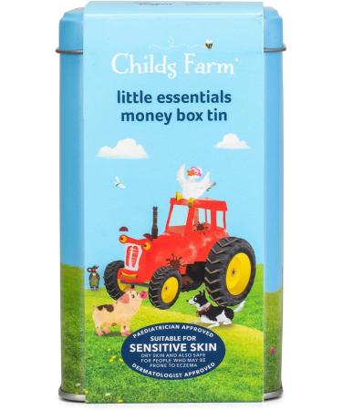 Childs Farm Baby Little Essentials Money Box Tin | Baby Bedtime Bubbles, Moisturiser, Wash, and Nappy Cream Set | For Dry, Sensitive, Eczema-Prone Skin | Ideal Child Gift - Buy Online on GoSupps.com