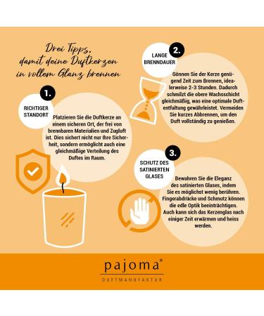 Pajoma Orange Fragrance Candle - 120g Satin Glass 25-Hour Burn Time Premium Gift Packaging - Buy Online on GoSupps.com