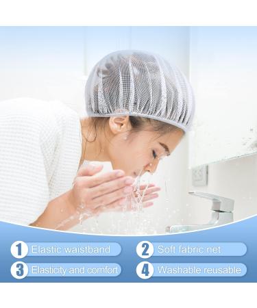 Chuarry 4 PCS Mesh Sleep Bonnet Set for Women - White, Pink, Blue, Black - Buy Online on GoSupps.com